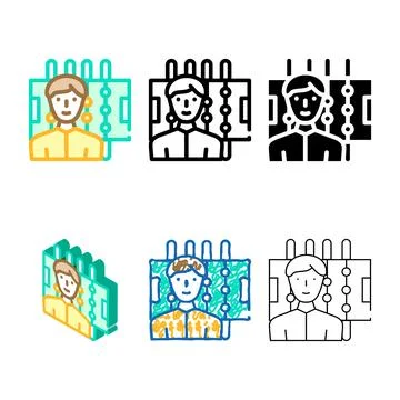 Table soccer game styles color icon vector Stock Illustration