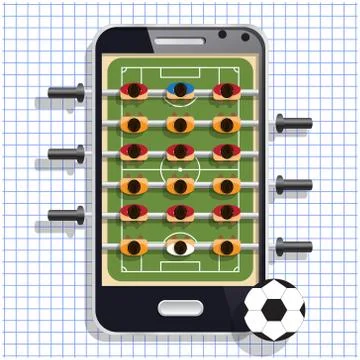 Table soccer. Stock Illustration