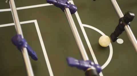 Table Soccer - Penalty Kick Stock Footage 6907928
