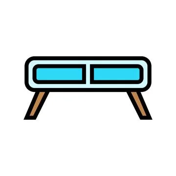 Table soft cozy color icon vector illustration Illustrazione stock