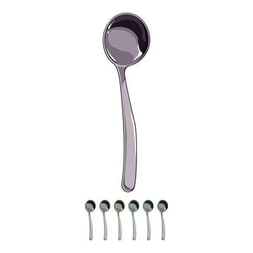 Table spoon cartoon vector graphic Stock Illustration