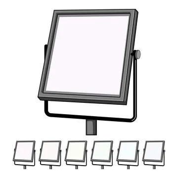 Table studio light cartoon vector graphic Stock Illustration