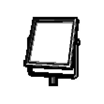 Table studio light pixel art vector illustration 库存插图