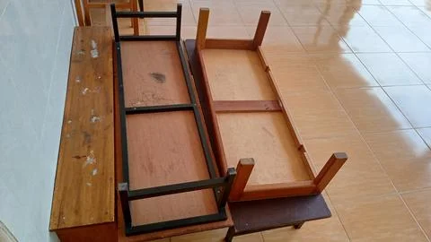 Table for studying together Stock Photos