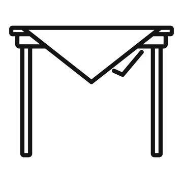 Table surface icon outline vector. Wood furniture Stock Illustration