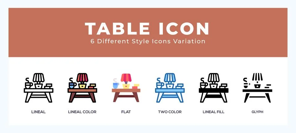 Table symbol. vector icon symbol. logo illustration. vector graphics Stock Illustration