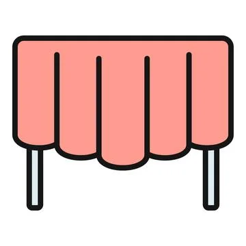 Table with tablecloth icon for dining setting Stock Illustration