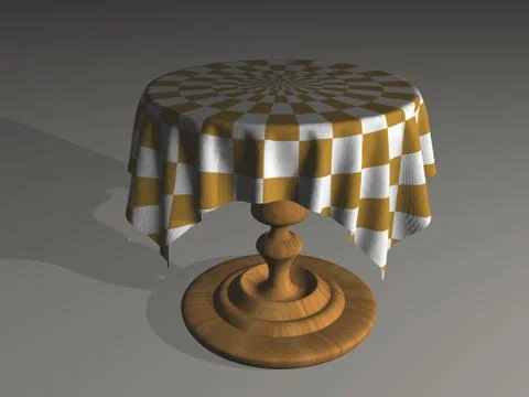 Table with tablecloth Stock Illustration