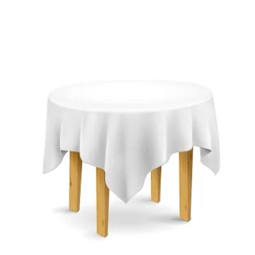 Table with tablecloth Stock Illustration