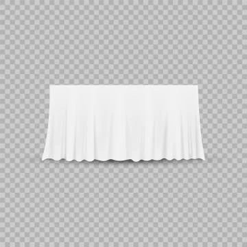Table with tablecloth isolated on a transparent background. Vector illustrati Stock Illustration