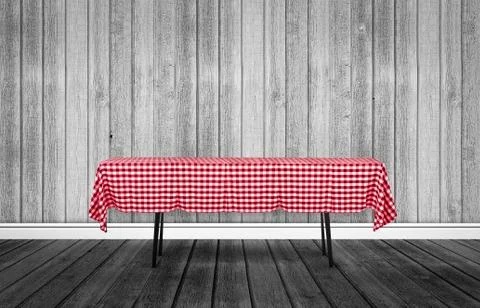 Table with a tablecloth Stock Photos