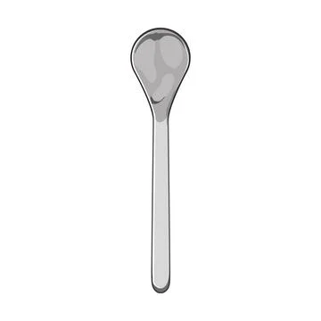 Table tea spoon cartoon vector illustration Stock Illustration
