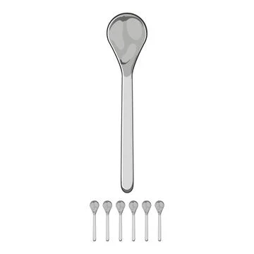 Table tea spoon cartoon vector graphic Stock Illustration