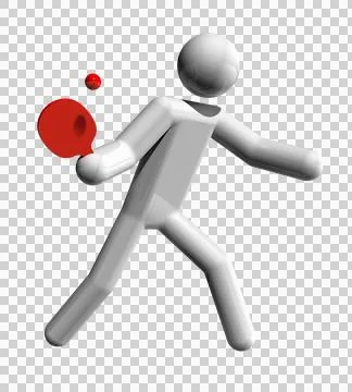 Table Tennis 3D symbol Stock Illustration