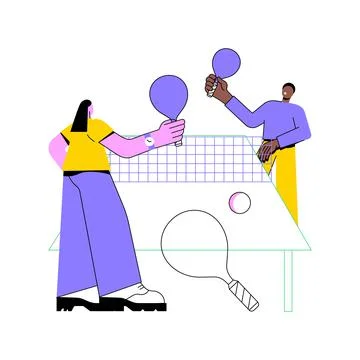 Table tennis abstract concept vector illustration. Stock Illustration