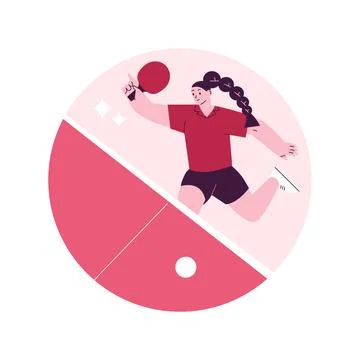 Table tennis abstract concept vector illustration. Illustrazione stock