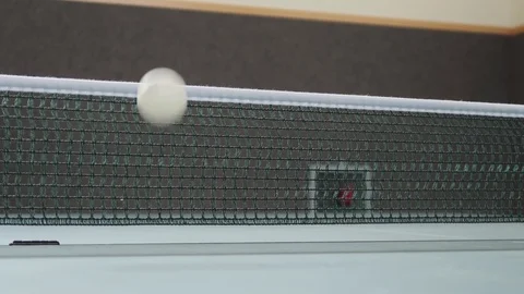 Table Tennis with Ball Net and Table Stock Footage 113222672