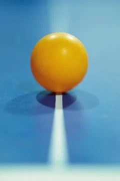 Table tennis ball on the table Stock Photos