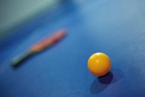 Table tennis ball on the table Stock-Fotos