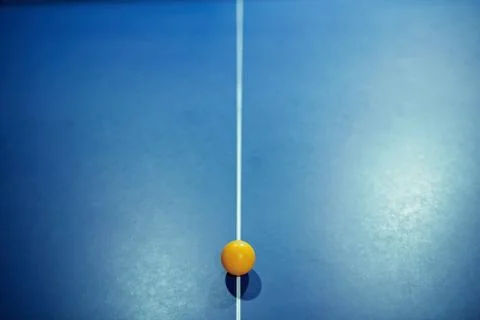 Table tennis ball on the table Stock Photos