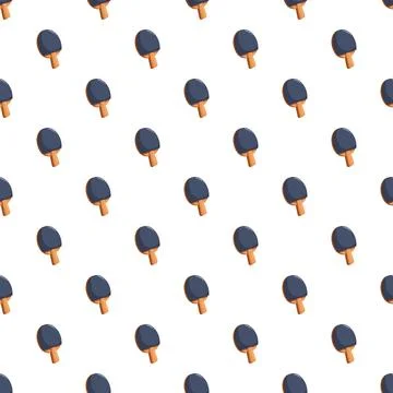 Table tennis bats pattern on white background Illustrazione stock
