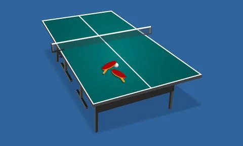 Table tennis complete kits vector design isolated background Stock Illustration