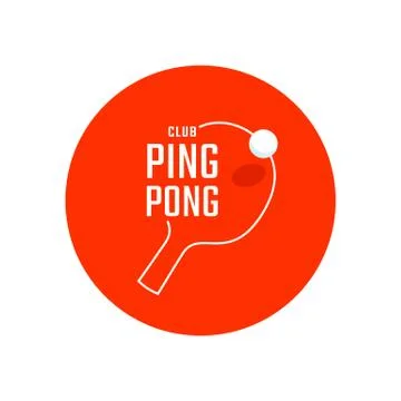Table tennis emblem Stock Illustration