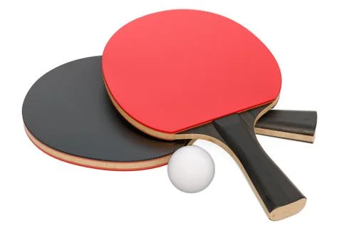 Table tennis equipment, 3D rendering Stock Illustration