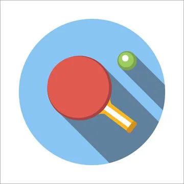 Table tennis flat icon Stock Illustration