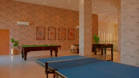 Table tennis game in indoor Video stock 295920272