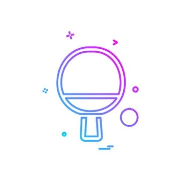 Table tennis icon design vector Stock Illustration