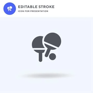 Table Tennis icon vector, filled flat sign, solid pictogram isolated on white Illustrazione stock