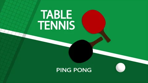 Table Tennis PING PONG rackets ball Stock Footage 332369294