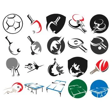 Table tennis pingpong equipment vector イラスト素材