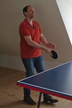 A table tennis player Stock Photos