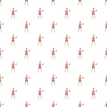 Table tennis player seamless pattern vector illustration Ilustración de archivo