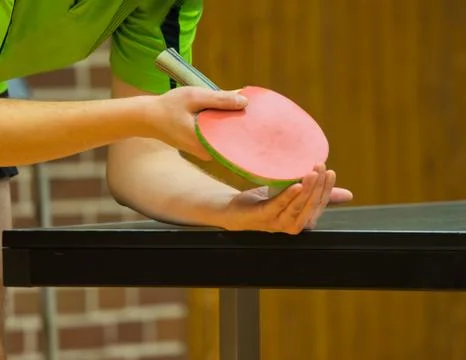 Table Tennis Player serving Stock Photos