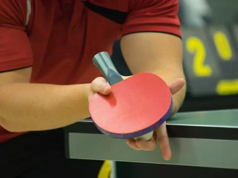 Table Tennis Player serving Stock Photos