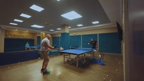 Table tennis, the process of playing table tennis 스톡 동영상 328519754