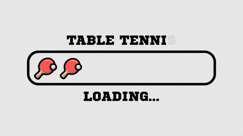 Table Tennis progress bar. Ping pong loading bar illustration motion design 動画素材 151564757
