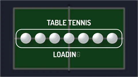 Table Tennis progress bar. Ping pong loading bar illustration motion design 動画素材 151669935