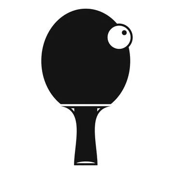 Table tennis racket and ball icon Stock Illustration