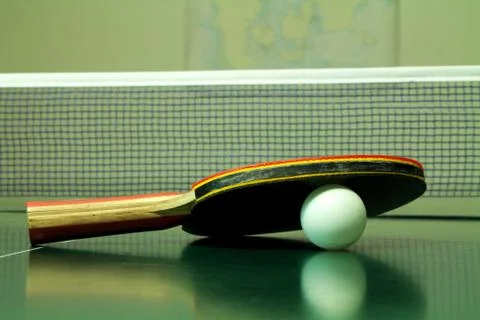 Table Tennis Racket with Ball 写真素材