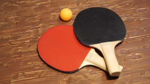 Table Tennis Racket Stock Footage 61042379