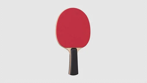Table Tennis Racket Rotating on a Transparent Background. Seamless Loop. 4K Stock Footage 293676721