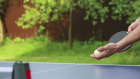 Table-tennis in slow motion Stock Footage 252467955