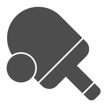 Table tennis solid icon. Ping pong vector illustration isolated on white. Tennis Illustrazione stock