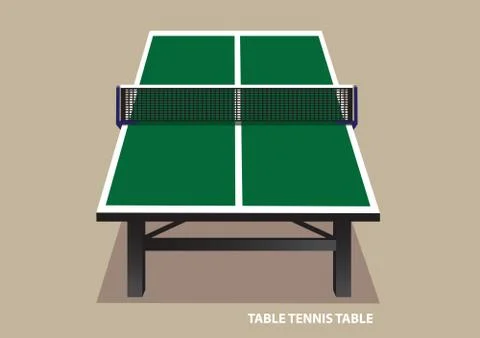 Table Tennis Table Top View Vector Illustration Stock Illustration