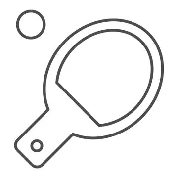 Table tennis thin line icon. Ping pong vector illustration isolated on white Illustrazione stock