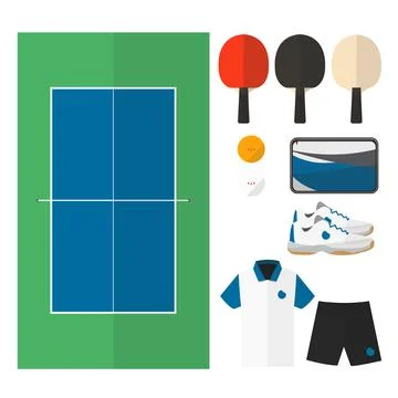 Table tennis things 001 Illustrazione stock